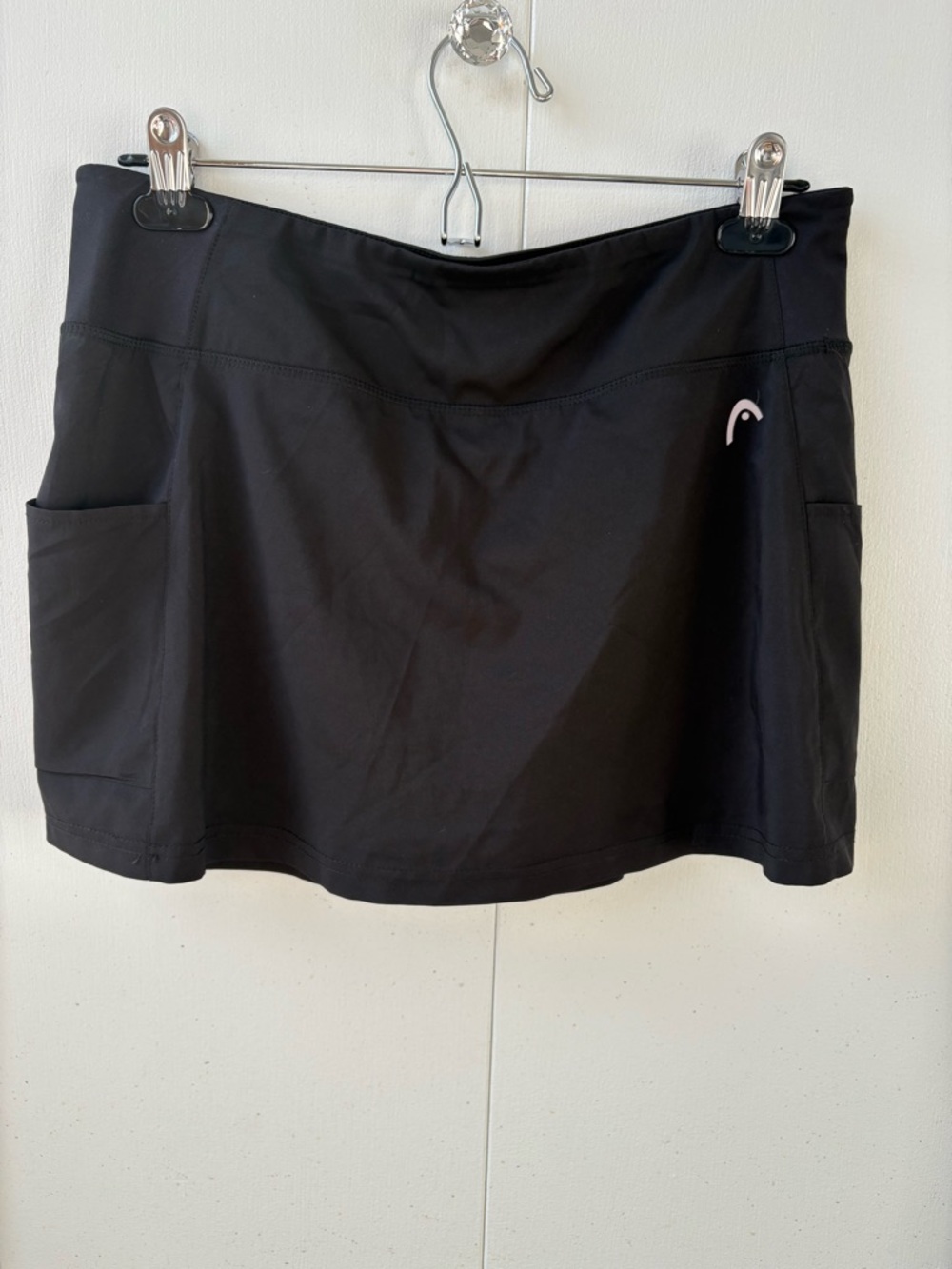 HEAD Black Athletic Skirt,  Side Pockets, Built in Shorts Size Medium